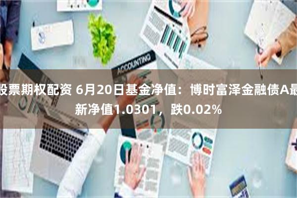 股票期权配资 6月20日基金净值：博时富泽金融债A最新净值1.0301，跌0.02%