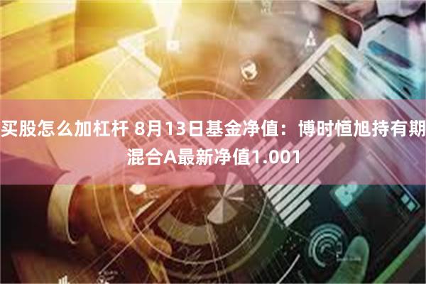 买股怎么加杠杆 8月13日基金净值：博时恒旭持有期混合A最新净值1.001