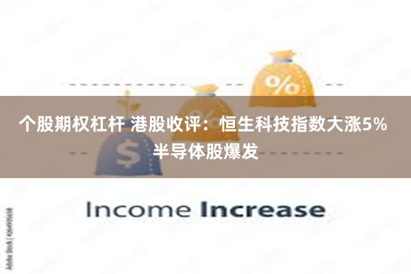 个股期权杠杆 港股收评：恒生科技指数大涨5% 半导体股爆发